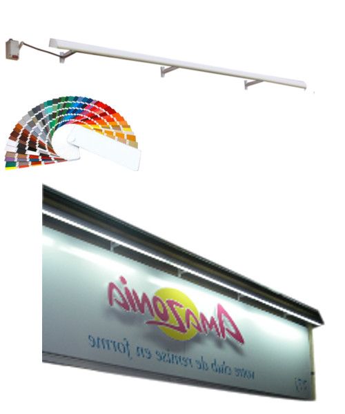 Rampe Lumineuse laquée RAL . Tube fluorescent Double T8 pour éclairage de votre façade. Prix dégressifs selon ml