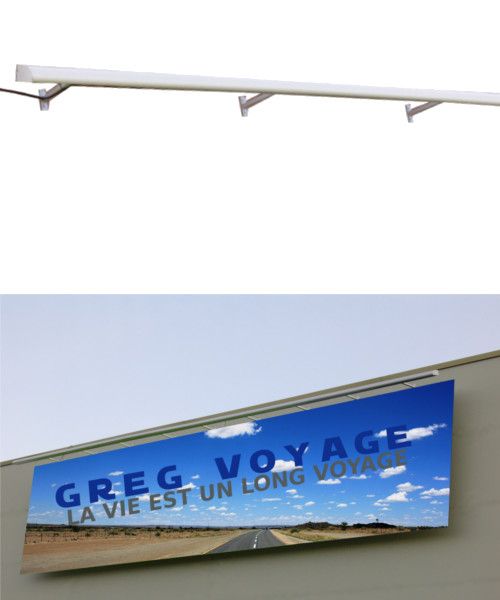 Rampe lumineuse LEDS éclairage panneau, profilé blanc
